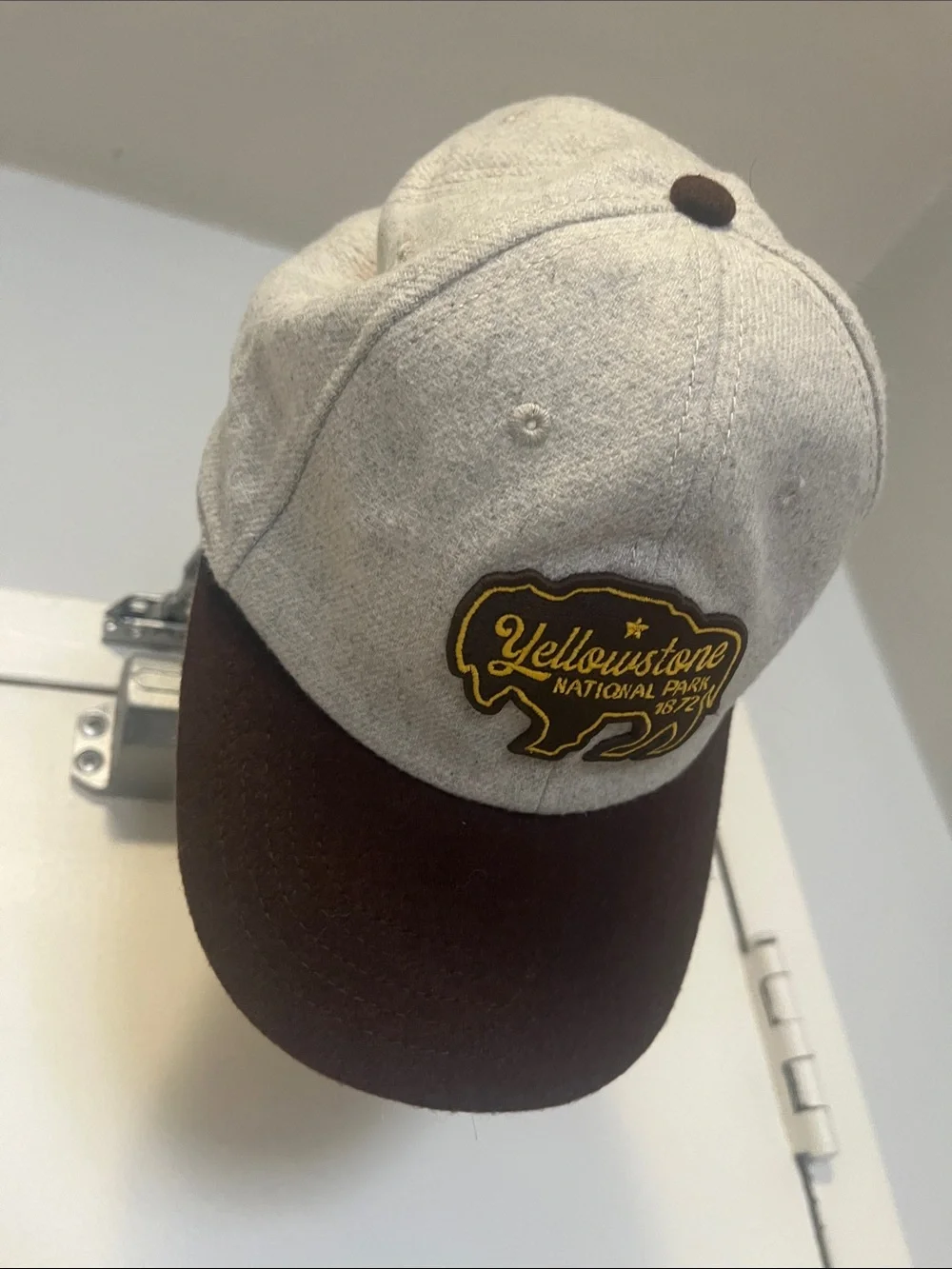 American Needle Yellowstone National Park Two-Tone Gray and Brown Cap